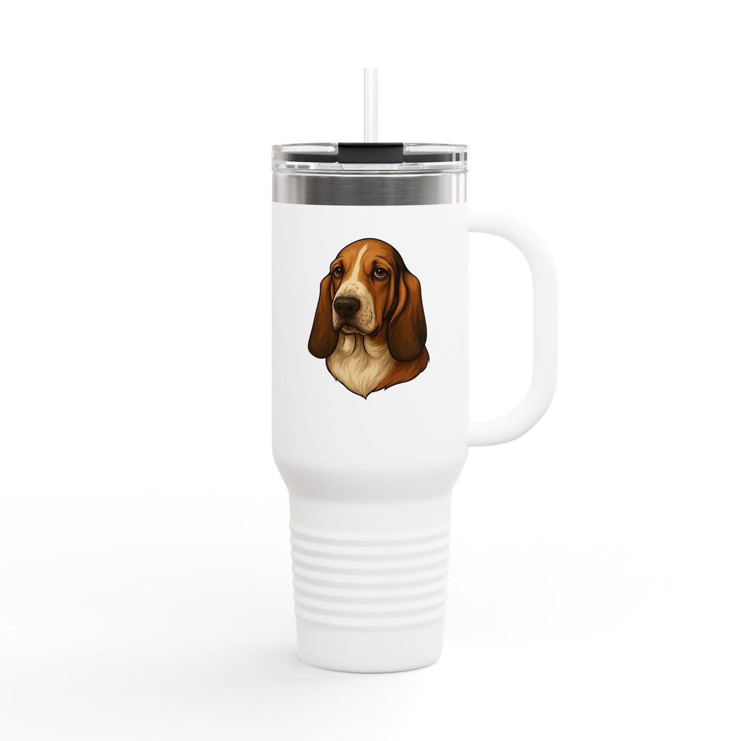 Basset Head Insulated Travel Mug