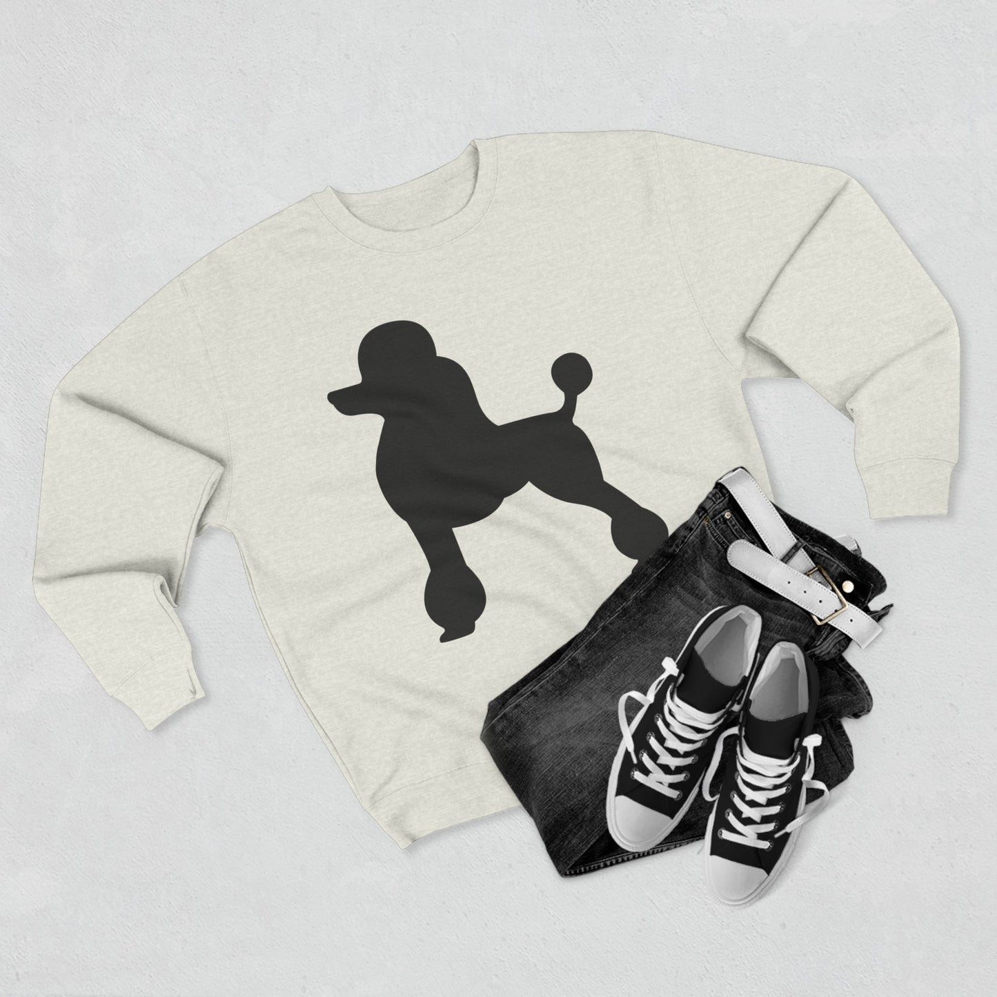 Poodle Silhouette Unisex Crewneck Sweatshirt