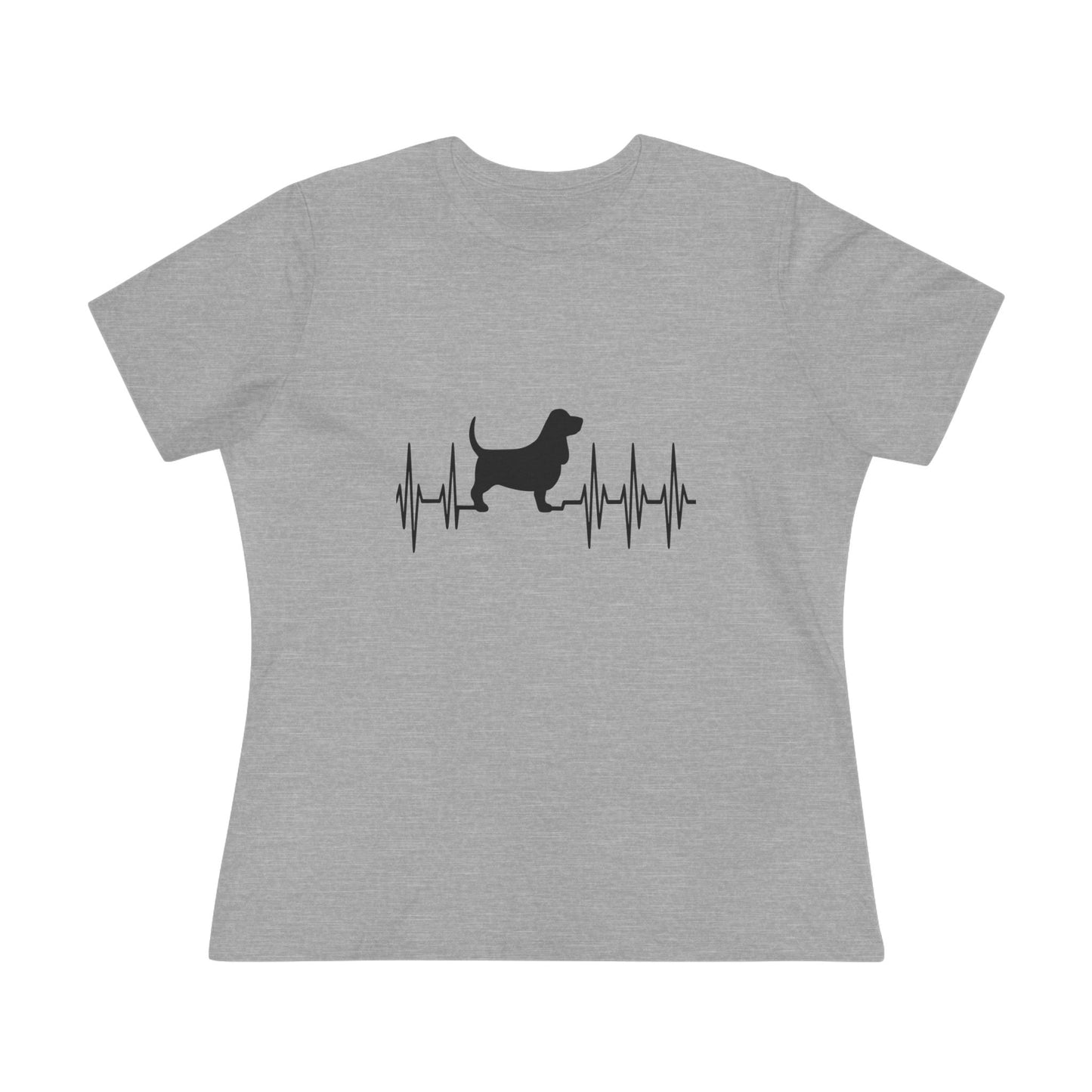 My Heart Beats For Bassets Women's Short Sleeve Crewneck Tee