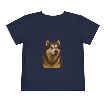 Malamute Head Toddler Unisex Short Sleeve Crewneck Tee