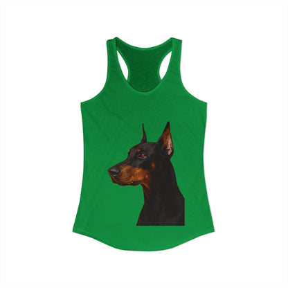 Doberman Head Women's Racerback Tank