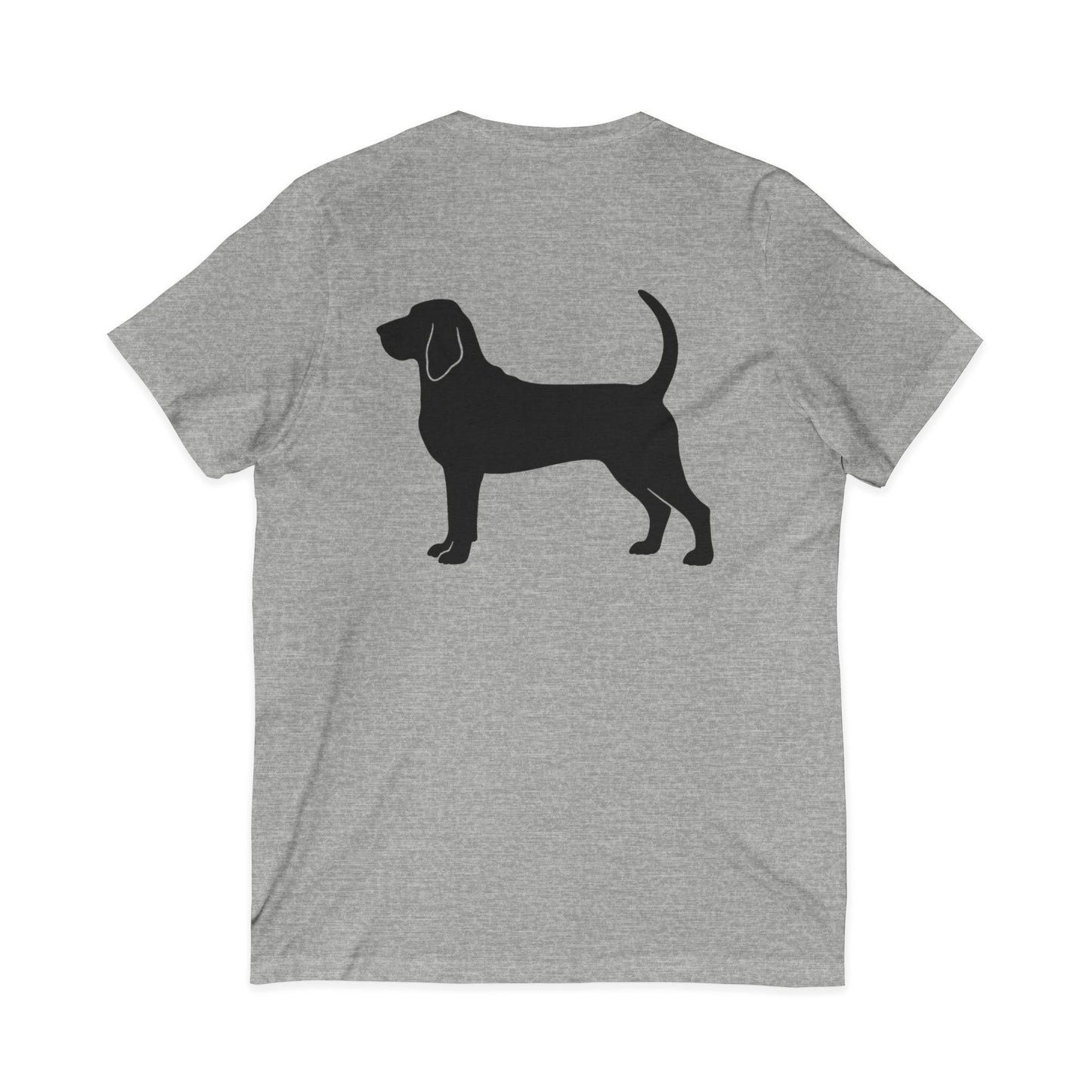 Bloodhound Silhouette Unisex Short Sleeve V-Neck Tee