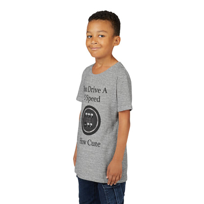 5 Speed How Cute Youth Unisex Short Sleeve Crewneck Tee