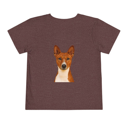 Basenji Head Toddler Unisex Short Sleeve Crewneck Tee