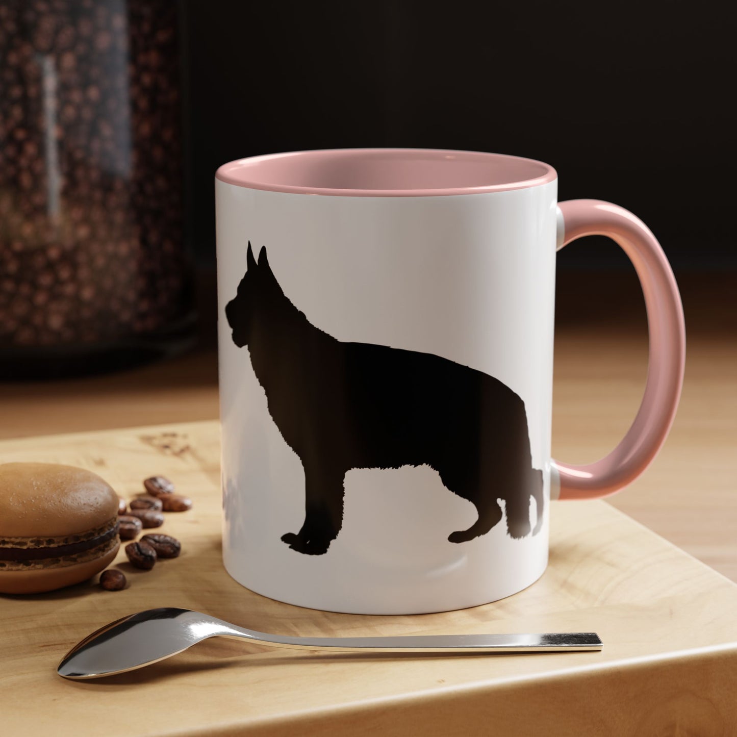 German Shepherd Silhouette 2-Tone Coffee Mug