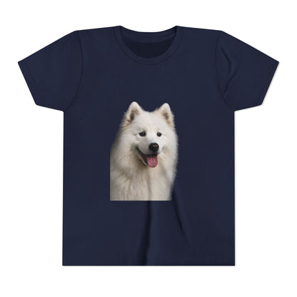 Samoyed Head Youth Unisex Short Sleeve Crewneck Tee
