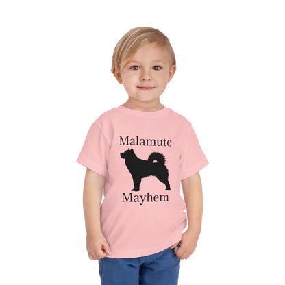 Malamute Mayhem Toddler Unisex Short Sleeve Crewneck Tee