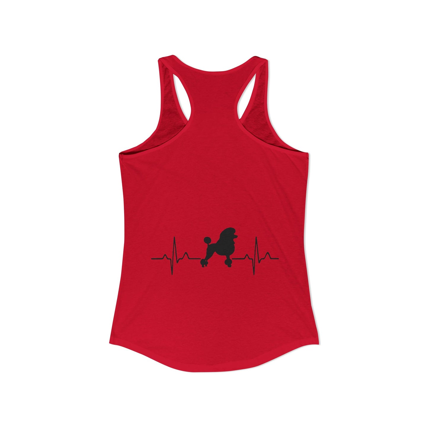 My Heart Beats For Poodles Women's Racerback Tank