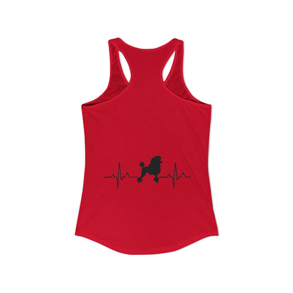My Heart Beats For Poodles Women's Racerback Tank