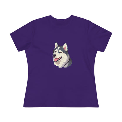 Malamute Head Women's Short Sleeve Crewneck Tee