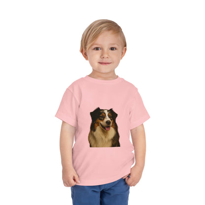 Aussie Head Toddler Unisex Short Sleeve Crewneck Tee