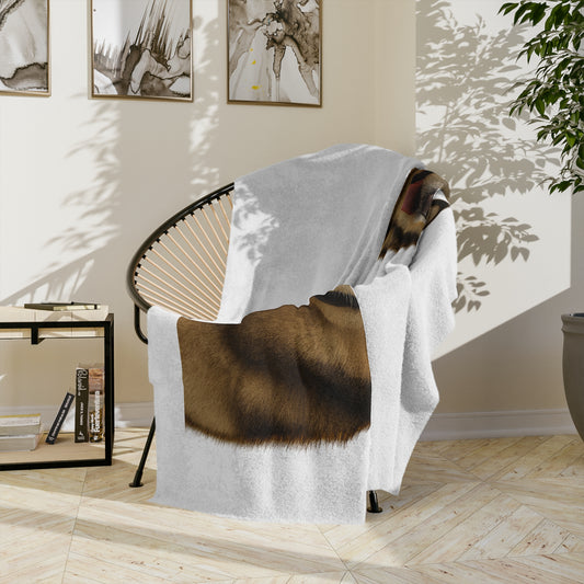 Malamute Head Velveteen Microfiber Blanket