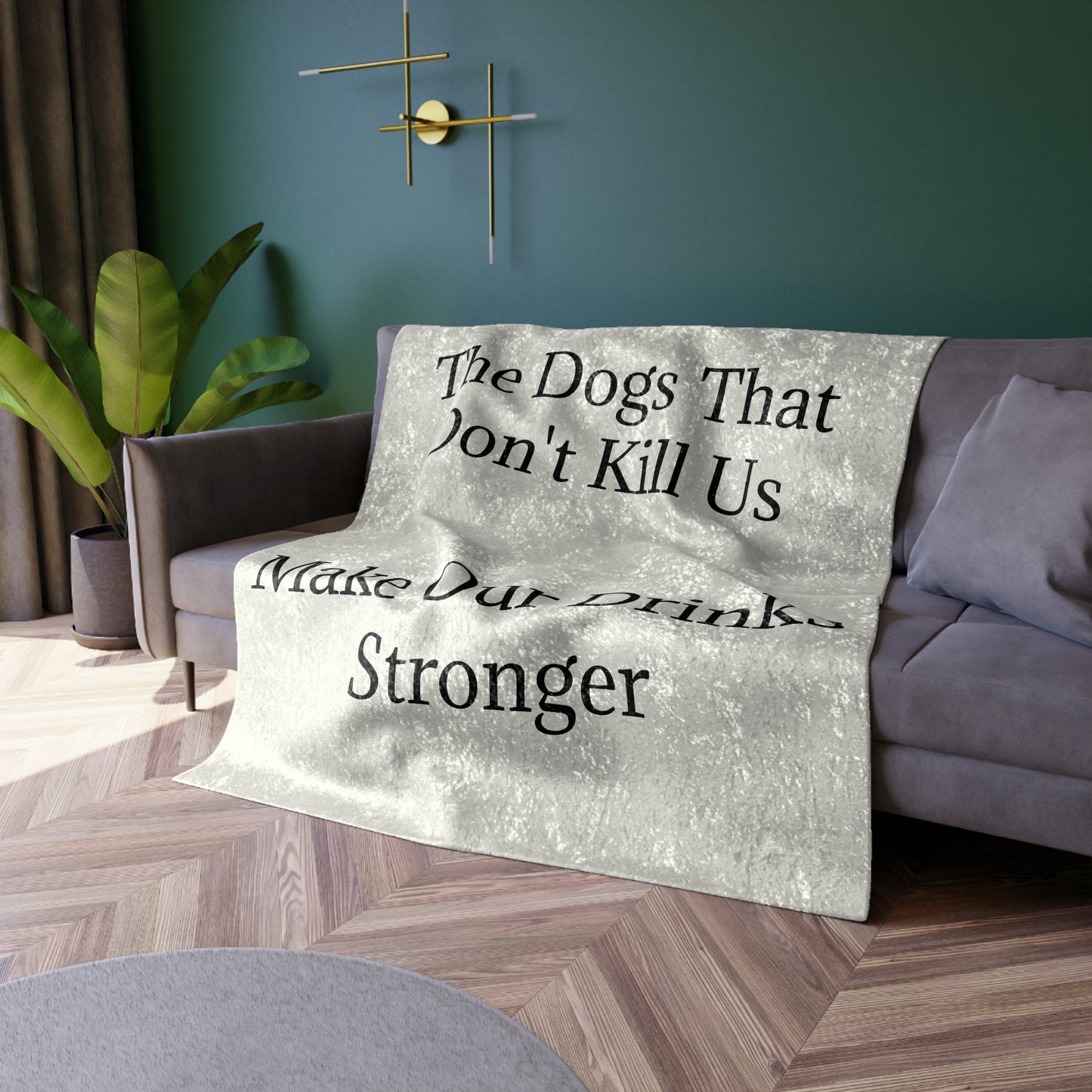 Drinks Stronger Crushed Velvet Blanket
