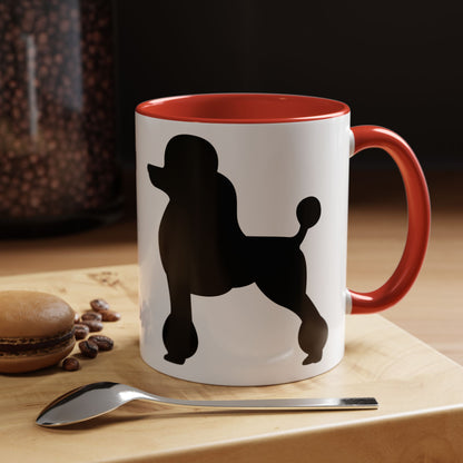 Poodle Silhouette 2-Tone Coffee Mug