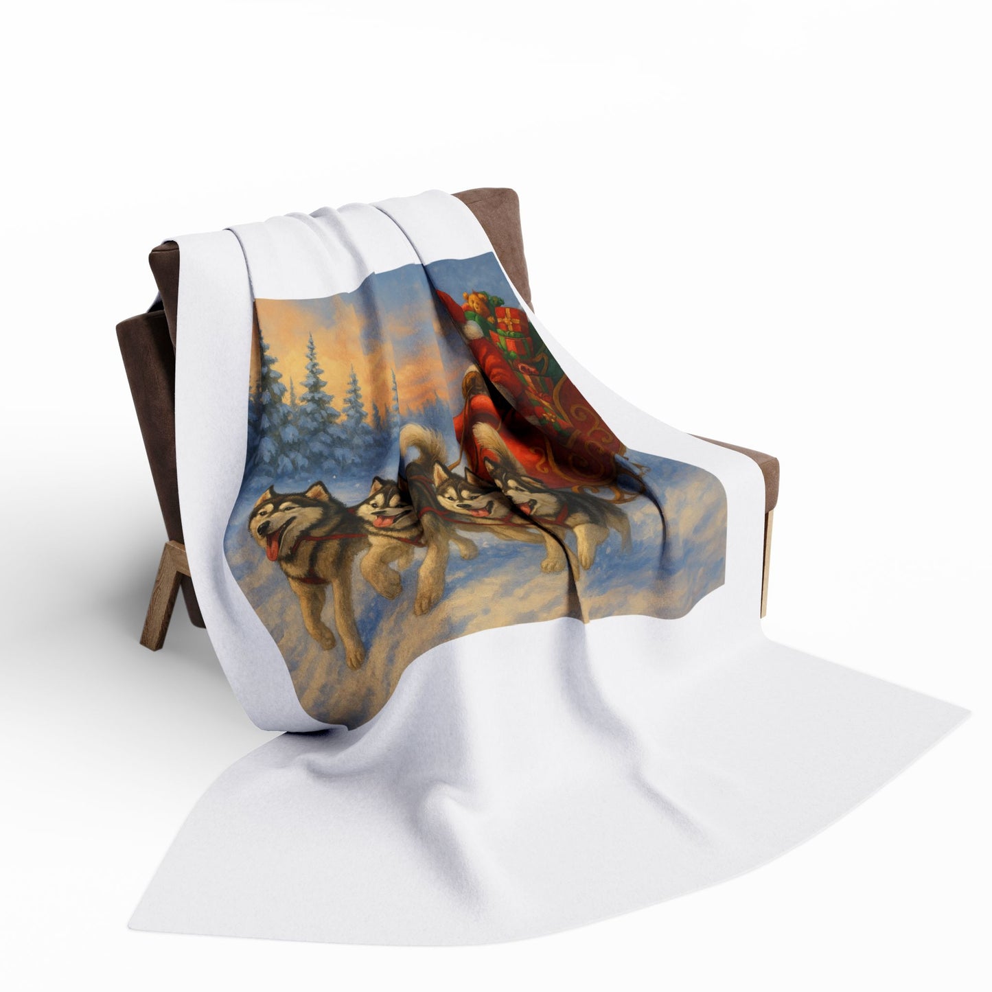 Dashing Through The Snow Arctic Fleece Blanket
