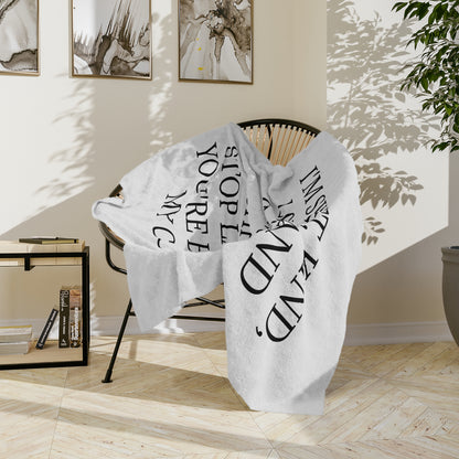 Blowing My Cover Velveteen Microfiber Blanket