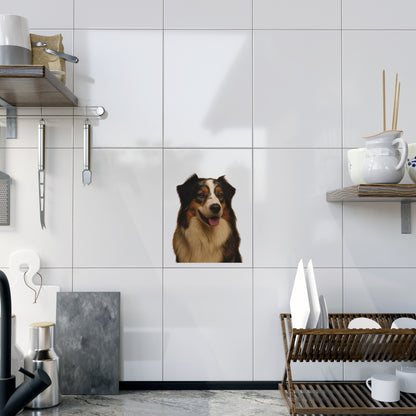 Aussie Head Ceramic Photo Tile