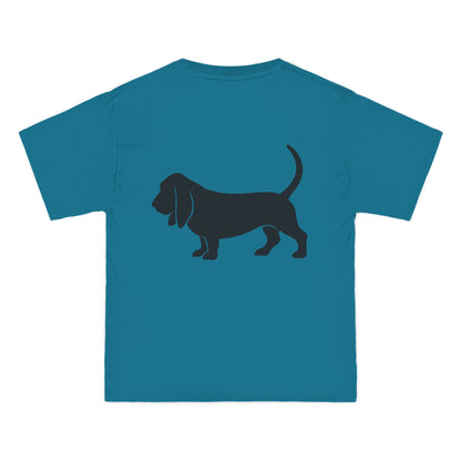 Basset Hound Silhouette Men's Short-Sleeve Crewneck Tee