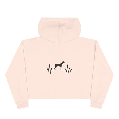 My Heart Beats For Dobermans Women's Crop Hoodie