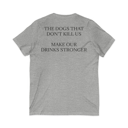Drinks Stronger Unisex Short Sleeve V-Neck Tee