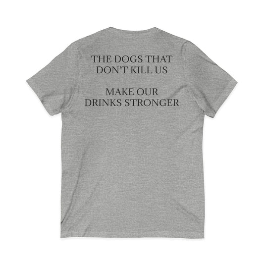 Drinks Stronger Unisex Short Sleeve V-Neck Tee