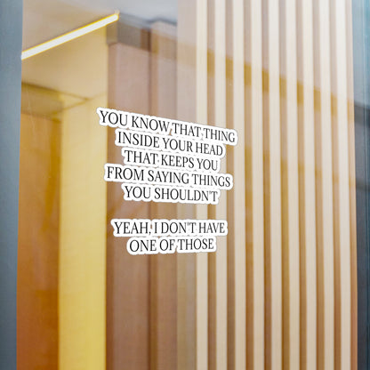 No Filter Vinyl Decal