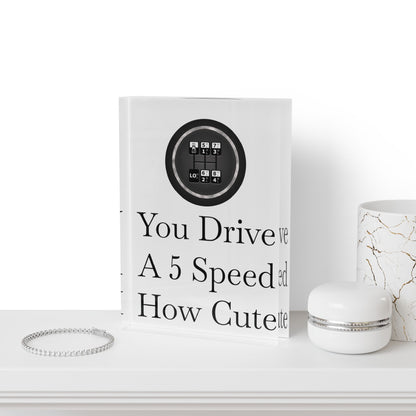 5 Speed How Cute Acrylic Photo Block