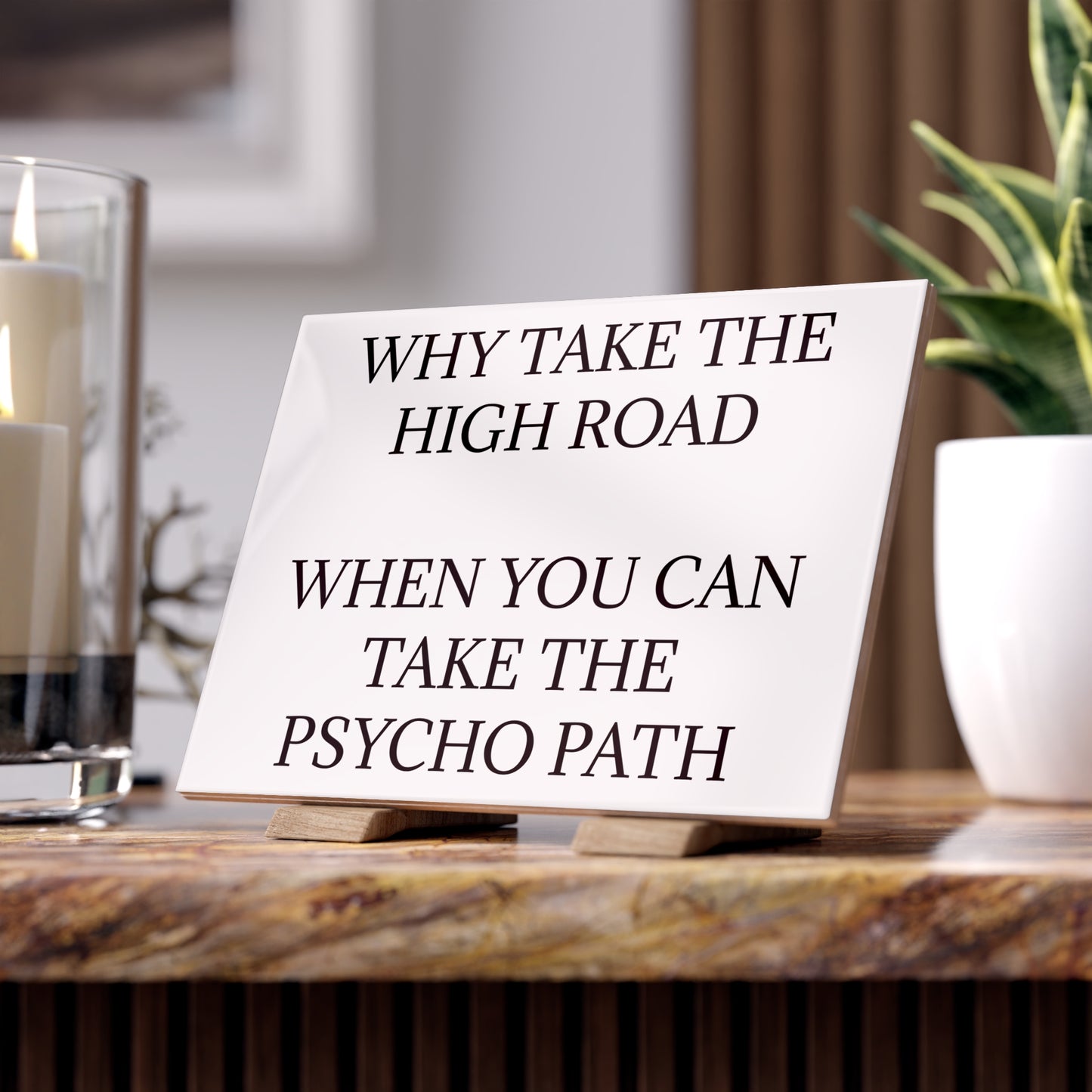 Psycho Path Ceramic Photo Tile