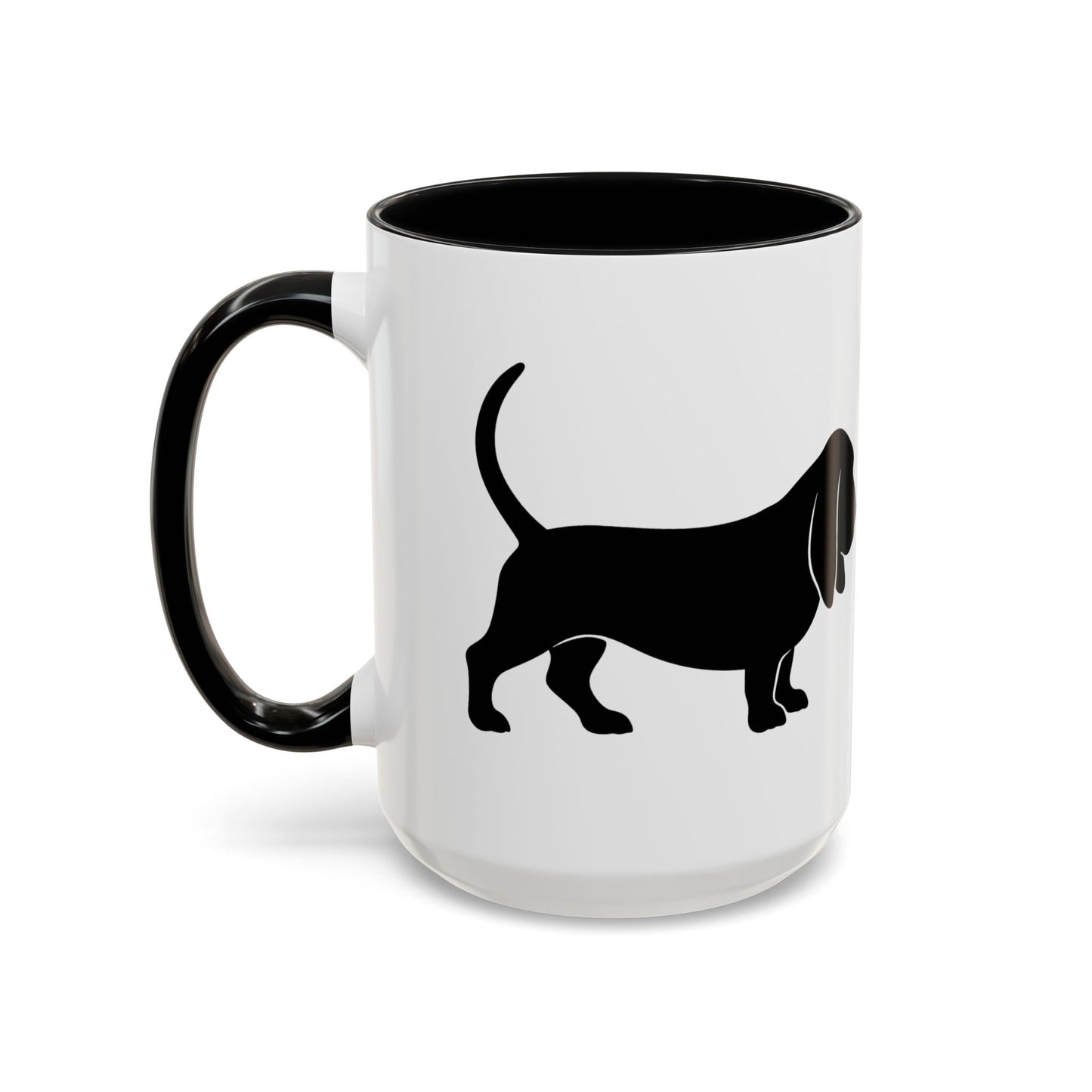 Basset Silhouette 2-Tone Coffee Mug