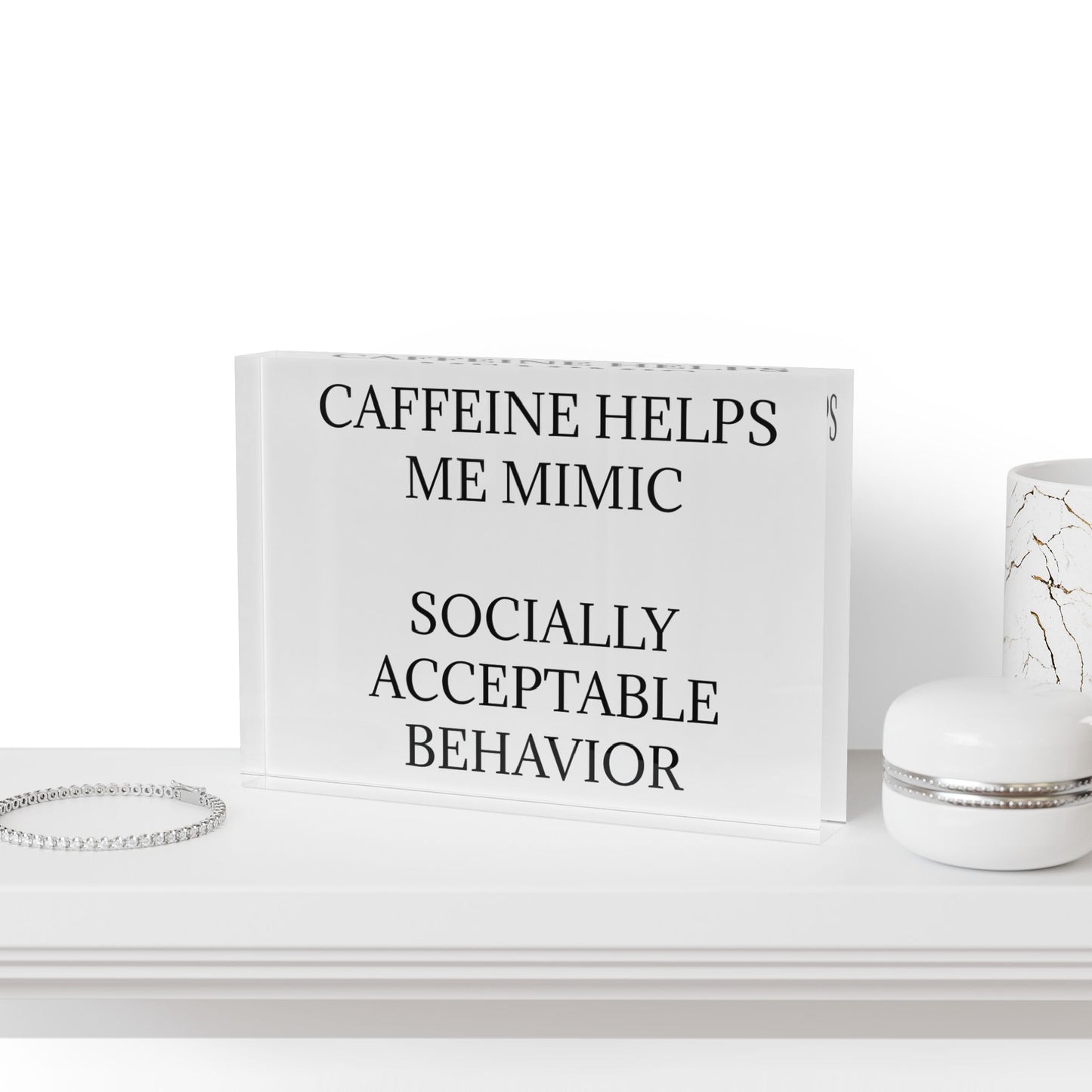 Socially Acceptable Acrylic Photo Block