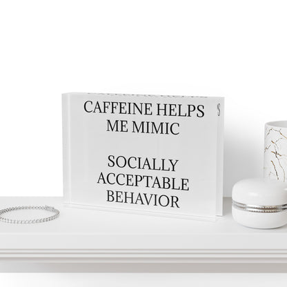 Socially Acceptable Acrylic Photo Block