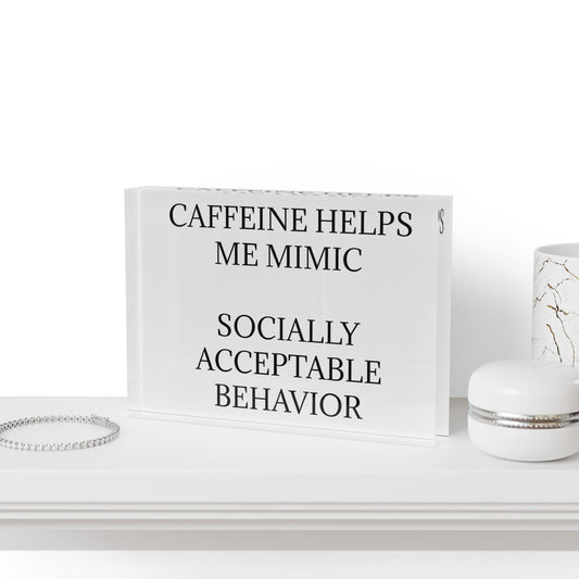 Socially Acceptable Acrylic Photo Block