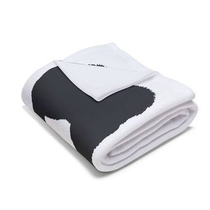 Samoyed Silhouette Arctic Fleece Blanket