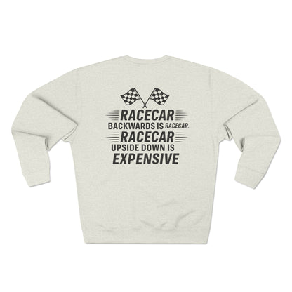 Racecar Backwards Unisex Crewneck Sweatshirt