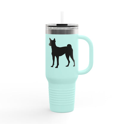 Basenji Silhouette Insulated Travel Mug