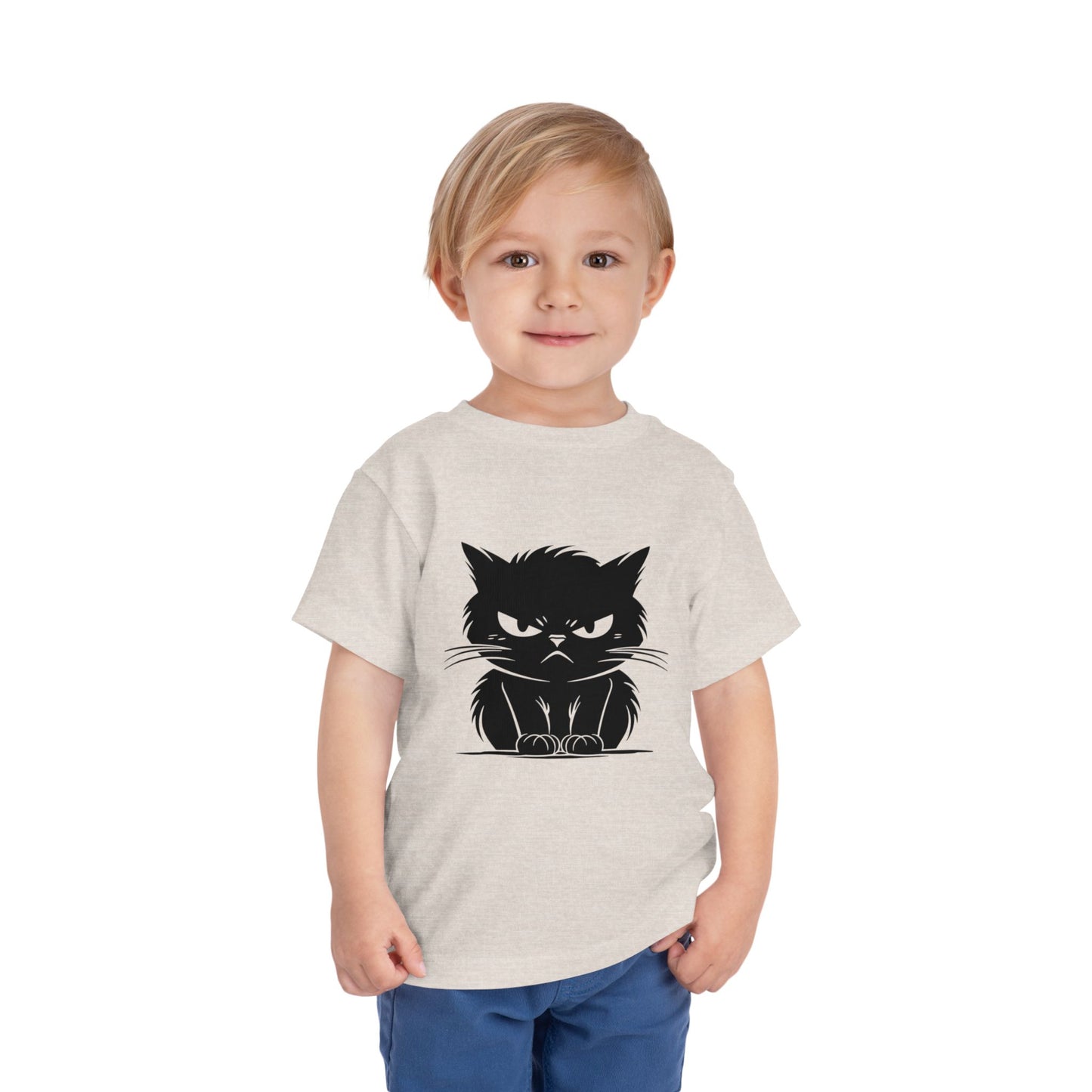 Angry Cat Toddler Unisex Short Sleeve Crewneck Tee