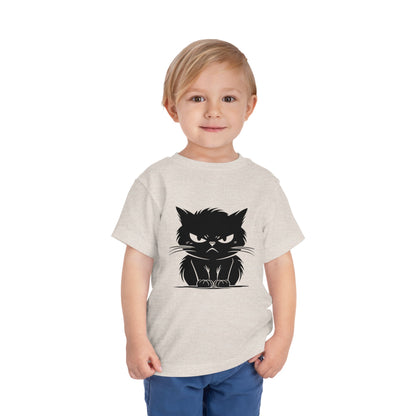 Angry Cat Toddler Unisex Short Sleeve Crewneck Tee