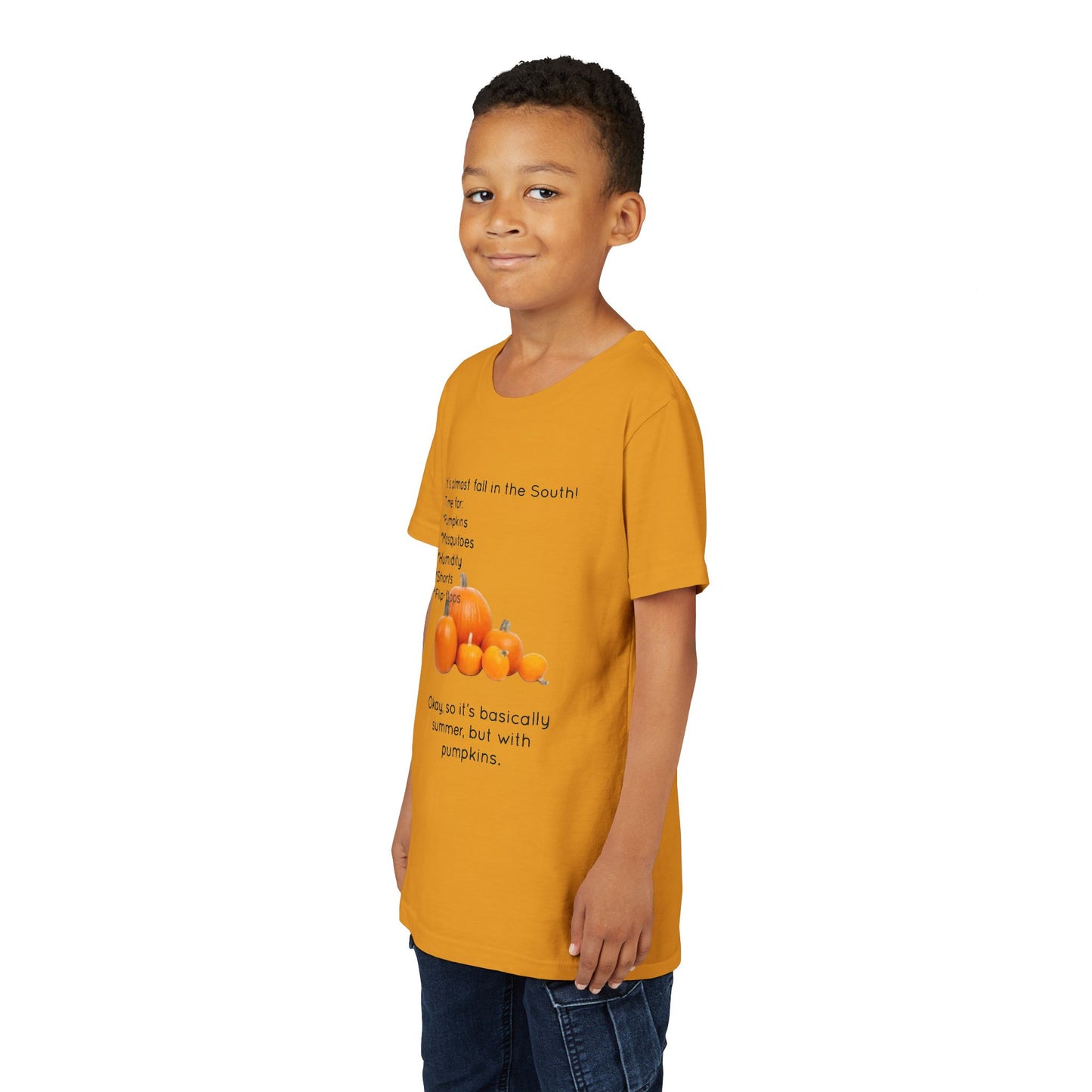 Fall In The South Youth Unisex Short Sleeve Crewneck Tee