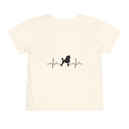 My Heart Beats For Poodles Toddler Unisex Short Sleeve Crewneck Tee