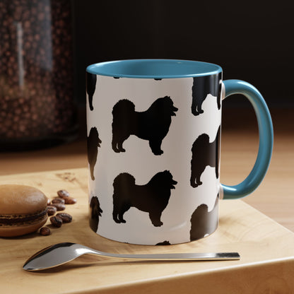 Samoyed Silhouette 2-Tone Coffee Mug