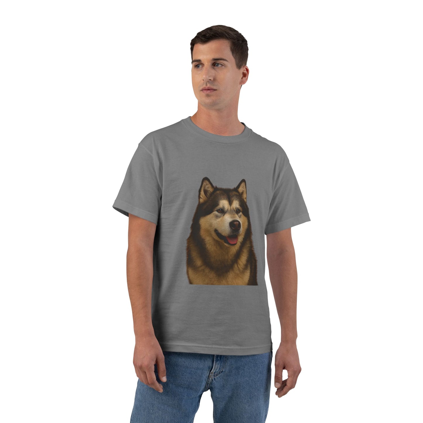 Malamute Head Men's Short-Sleeve Crewneck Tee