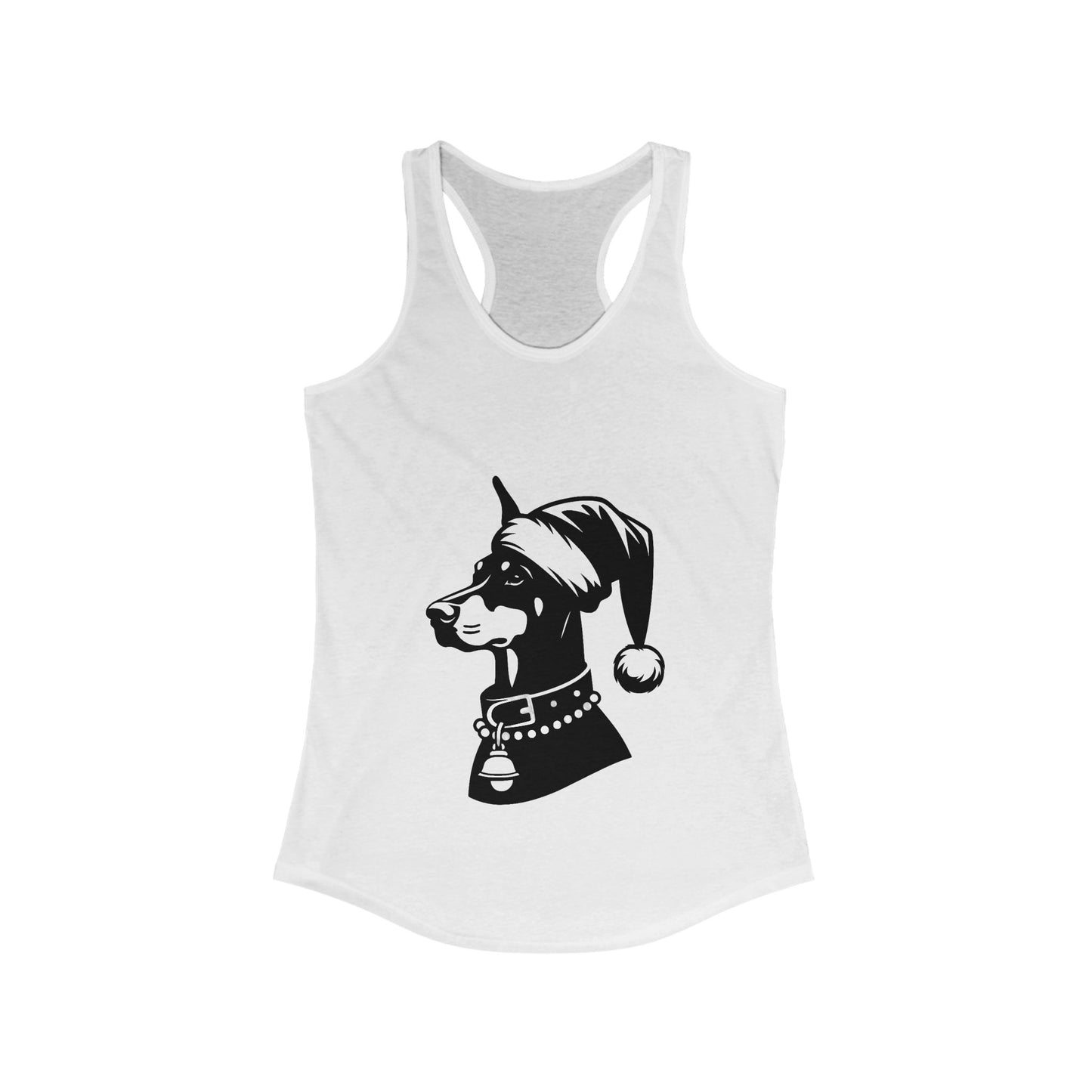 Santa Paws Doberman Women's Racerback Tank