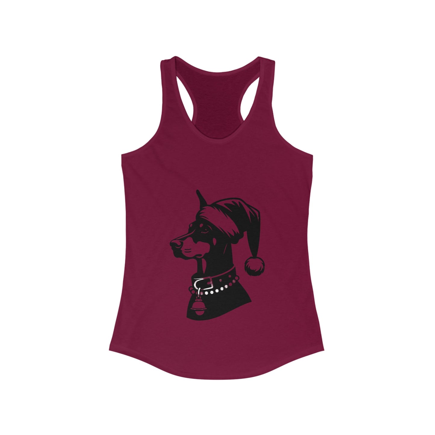 Santa Paws Doberman Women's Racerback Tank