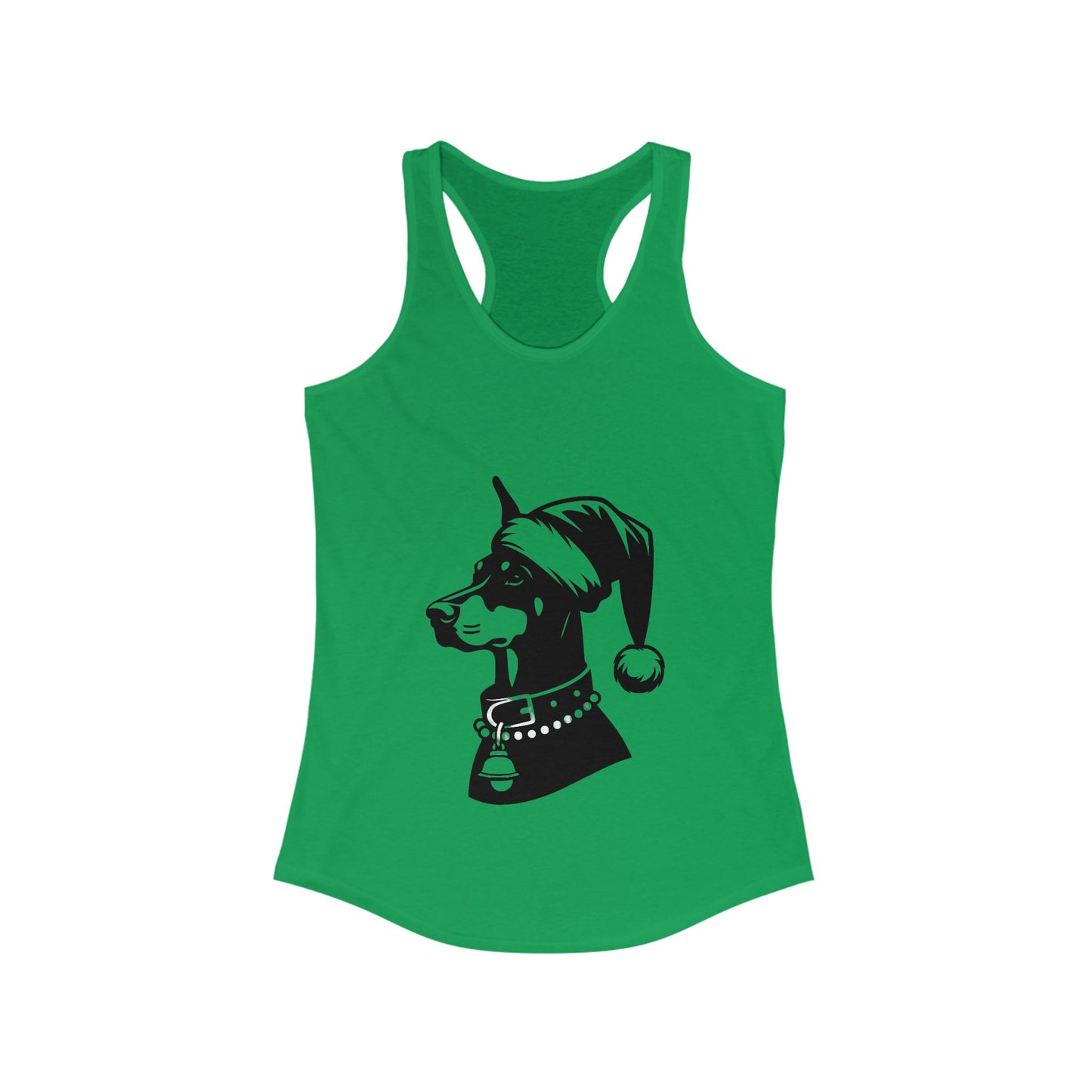 Santa Paws Doberman Women's Racerback Tank