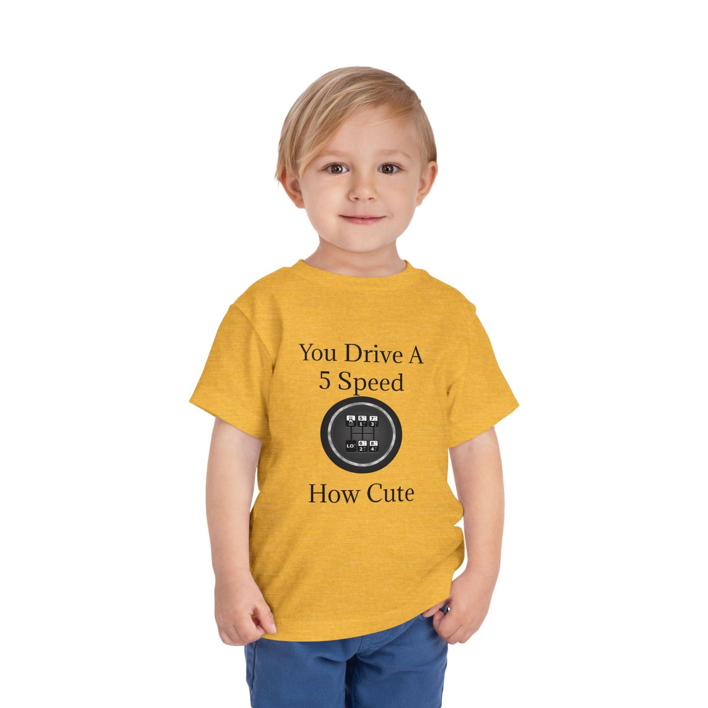 5 Speed How Cute Toddler Unisex Short Sleeve Crewneck Tee