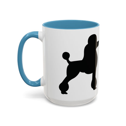 Poodle Silhouette 2-Tone Coffee Mug