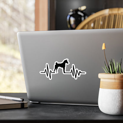 My Heart Beats For Basenjis Vinyl Decal