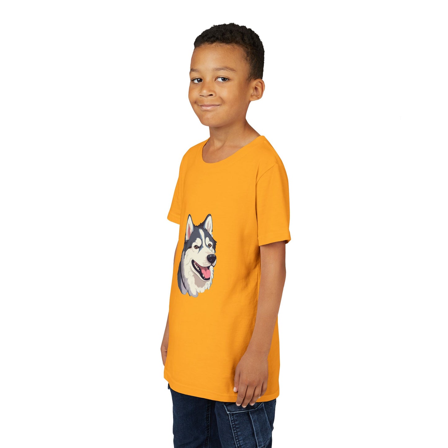 Malamute Head Youth Unisex Short Sleeve Crewneck Tee
