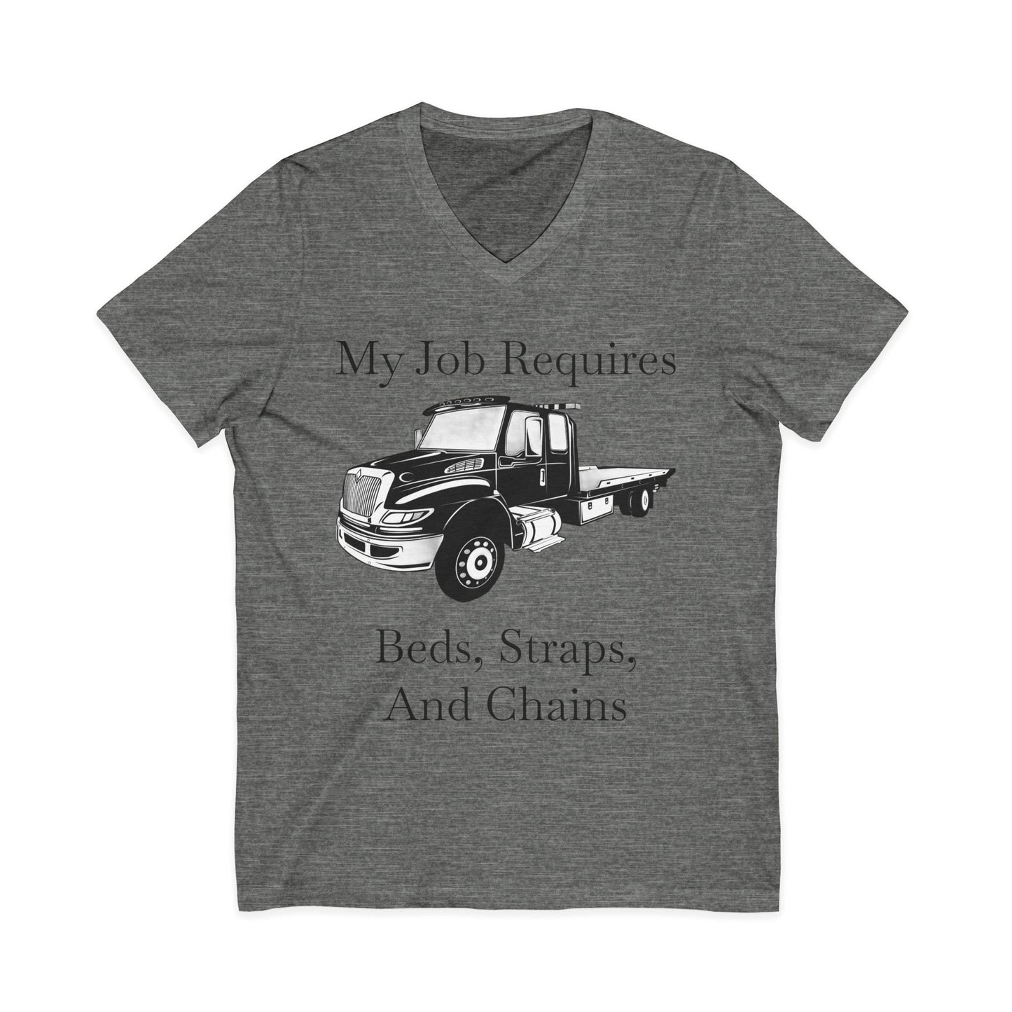 Beds, Straps, And Chains Unisex Short Sleeve V-Neck Tee