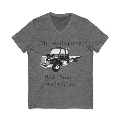 Beds, Straps, And Chains Unisex Short Sleeve V-Neck Tee